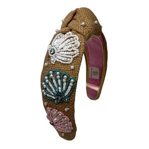 267. The Burlap Seashell Pearl Beaded Headband